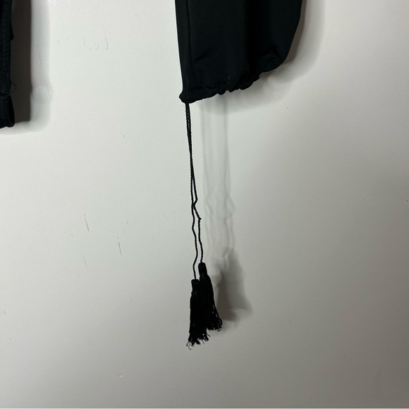 For Love and Lemons Kate Bodysuit Black Tassels Bell Sleeves Plunging V-neck S - Picture 15 of 16